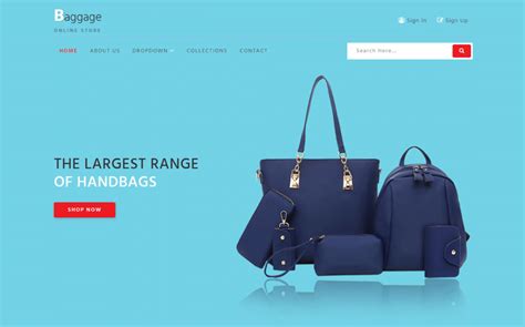 Bags Website Templates Free
